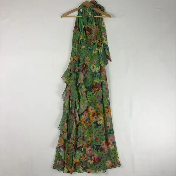 Betsy & Adam Floral Halter Maxi Dress. - Picture 3 of 4